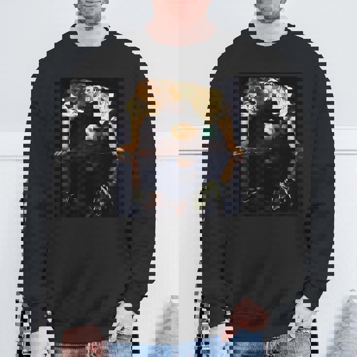 Caravaggioによるnarcissus（Narciso） スウェットシャツ 高齢者への贈り物