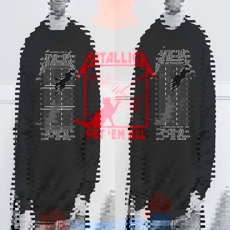 Catallica Pet 'Em All ファニーキャットtシャツ スウェットシャツ 高齢者への贈り物