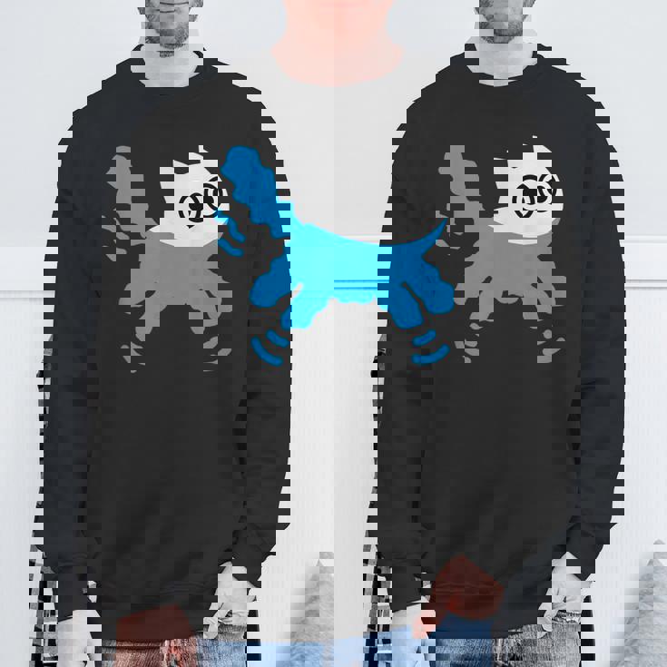 Catwimming Kitten In Water Cute Animalwimmer スウェットシャツ 高齢者への贈り物