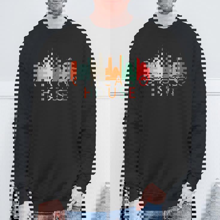 Chicago House Music レトロ ヴィンテージ シャツ ラブ シカゴ スウェットシャツ 高齢者への贈り物