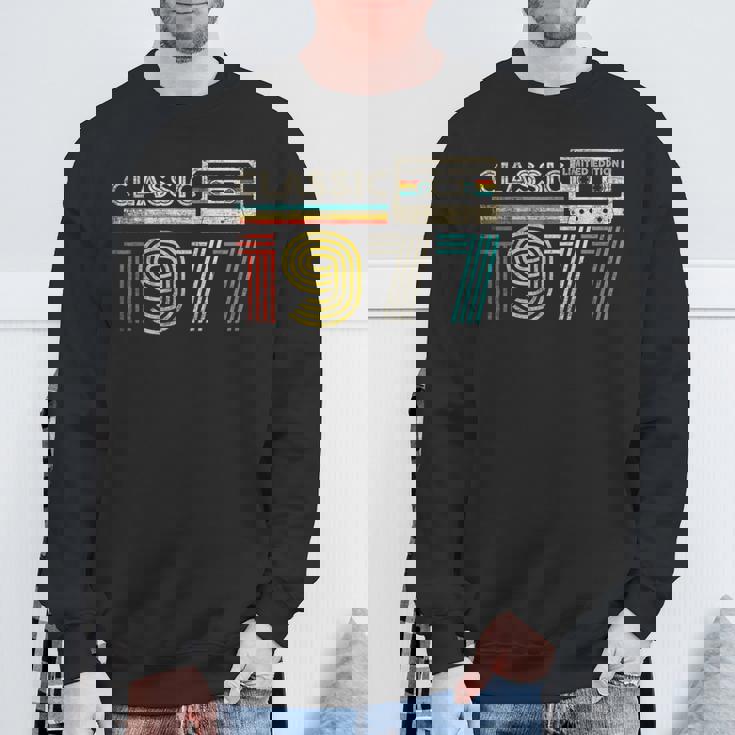 Classic 1977 Retro Birthday Idea 1977 Cassette Tapeintage スウェットシャツ 高齢者への贈り物