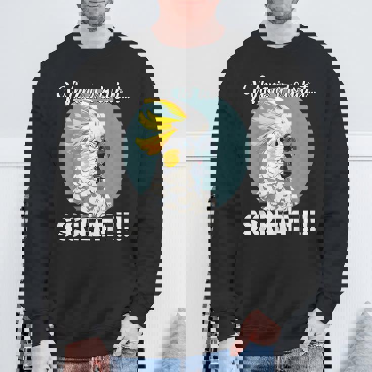 Cockatoo Meme T、面白い叫び声を上げているキバタン スウェットシャツ 高齢者への贈り物