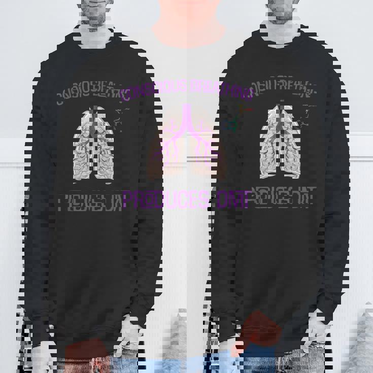 Conscious Breathing Produces Dmt分子トリッピーサイケデリック スウェットシャツ 高齢者への贈り物