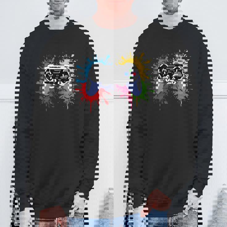 Control All Theideo Game Controller ゲーマー ボーイズ メンズ スウェットシャツ 高齢者への贈り物