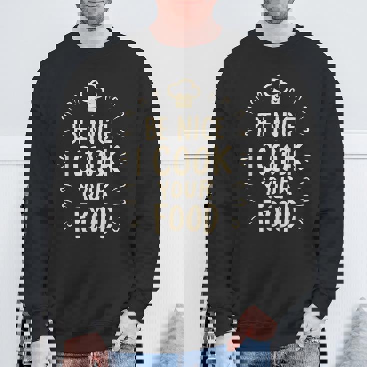 I Cook Your Food 料理 面白い クック シェフ 料理 スウェットシャツ 高齢者への贈り物