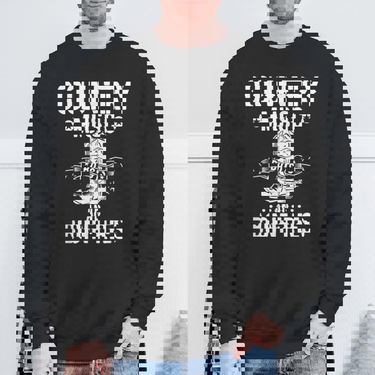 Country Music And Bonfire ウエスタンカントリーラインダンスブーツ スウェットシャツ 高齢者への贈り物