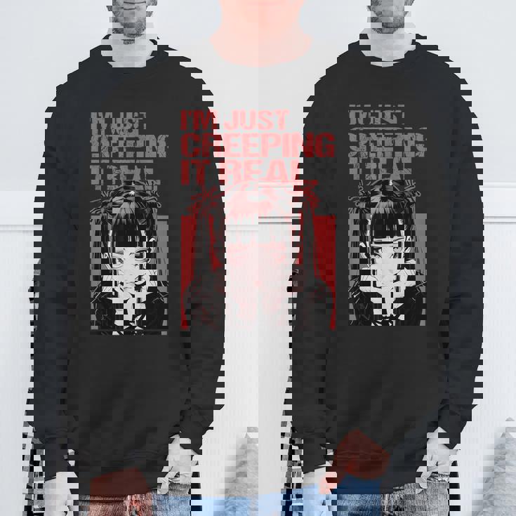 Creeping It Real ゴシック アニメ ソフト グランジ エモ オタク スウェットシャツ 高齢者への贈り物