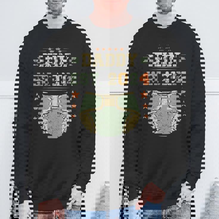 Daddy Est 2024 年生パパ 新米パパ 初めてのパパ 若いパパ スウェットシャツ 高齢者への贈り物