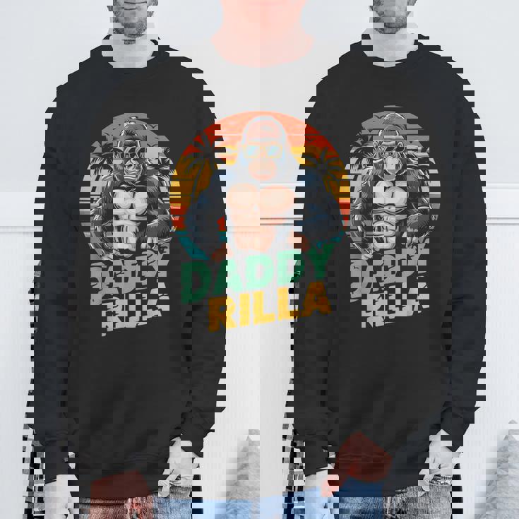 Daddy Rilla Gorilla Dad 父の日ギフト お父さんへのギフト スウェットシャツ 高齢者への贈り物