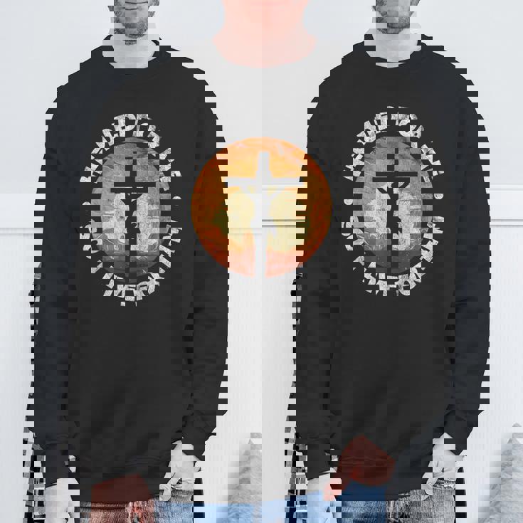 He Died For Me Ando I Live For Him クリスチャン イエス クロス スウェットシャツ 高齢者への贈り物