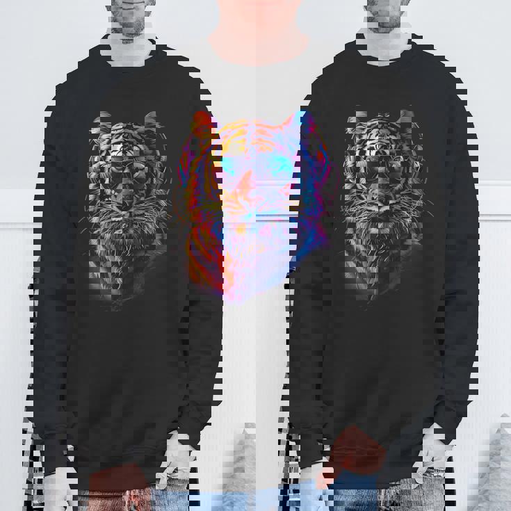 Dj Tiger 音楽プロデューサー Beatmaker Music Headphones House スウェットシャツ 高齢者への贈り物