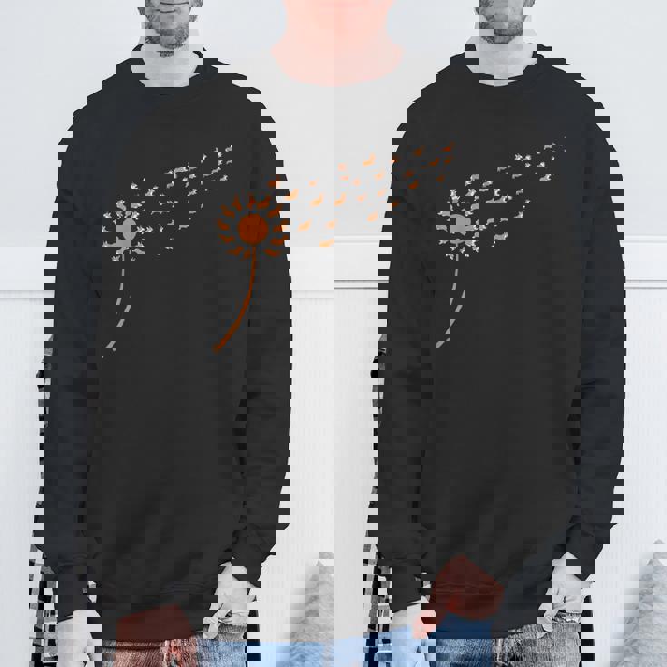 Dog Lovers 風に吹くタンポポのコーギー スウェットシャツ 高齢者への贈り物