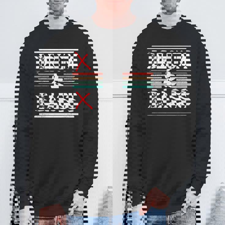 Drum & Bass Rum & Ass Retrointageibes Team スウェットシャツ 高齢者への贈り物