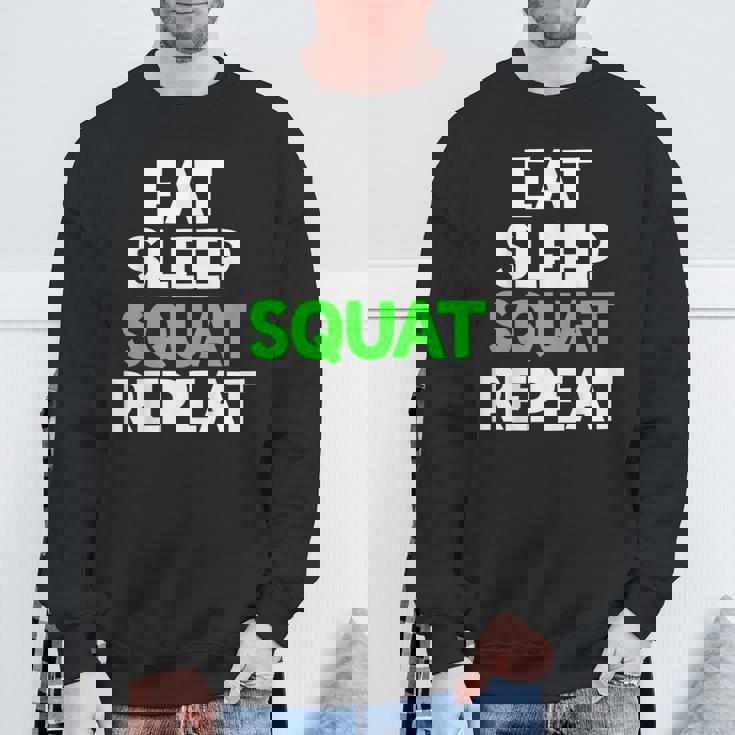 Eatleepquat Repeat モチベーショントレーニング スウェットシャツ 高齢者への贈り物