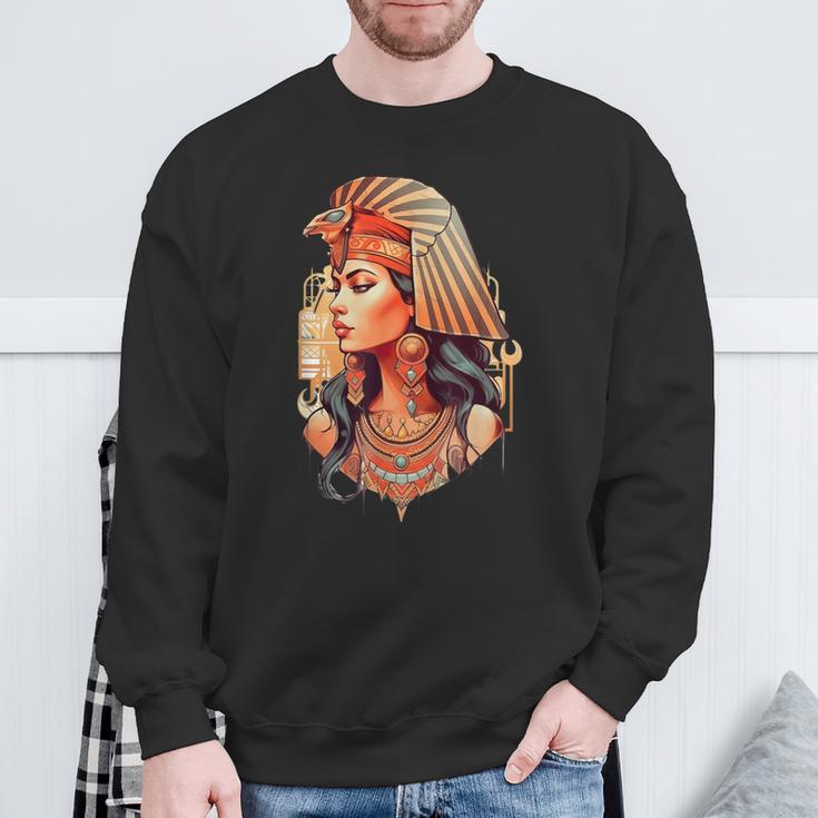 Egipto Reina Cleopatra Camisa de entrenamiento Regalos para ancianos