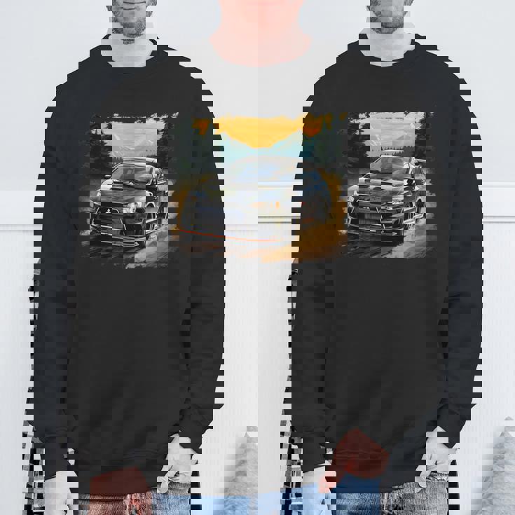 Evo 日本製スポーツカー スウェットシャツ 高齢者への贈り物