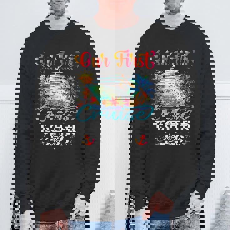 Our First Cruise 2025 Together Cute Matching Couples Cruise Sweatshirt Gifts for Old Men