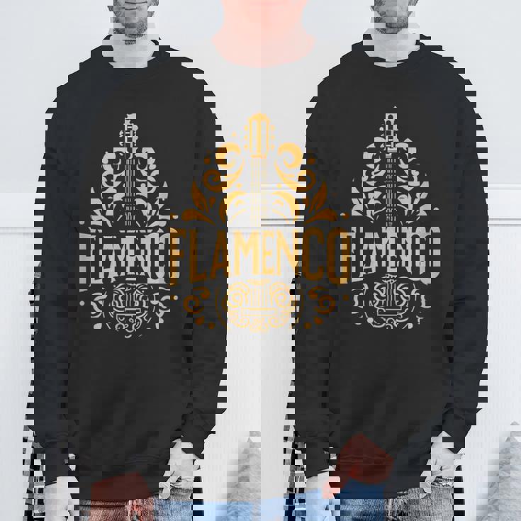 Flamenco スパニッシュギター フラメンコギターアート スウェットシャツ 高齢者への贈り物