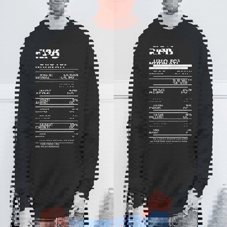 Flavio 栄養成分表示 スウェットシャツ 高齢者への贈り物