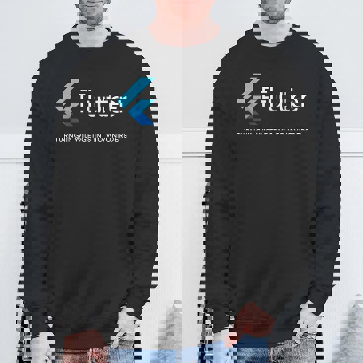 Flutter ウィジェットがアートになる場所 スウェットシャツ 高齢者への贈り物