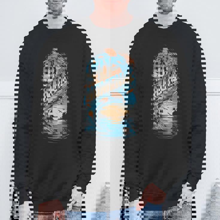 Fly-Nomenal 釣り竿とルアーグラフィック スウェットシャツ 高齢者への贈り物