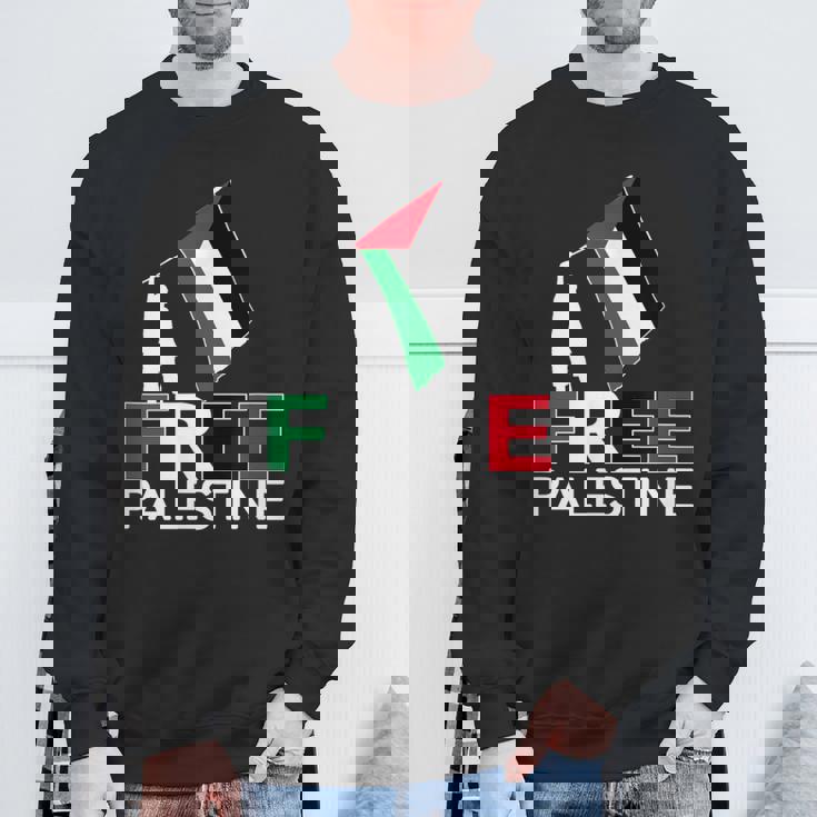 Free Palestine パレスチナ国旗 フリーガザtシャツ スウェットシャツ 高齢者への贈り物
