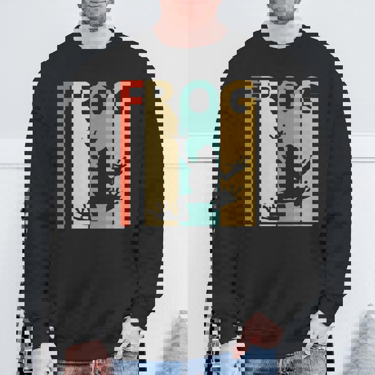 Frog カエル 動物 スウェットシャツ 高齢者への贈り物