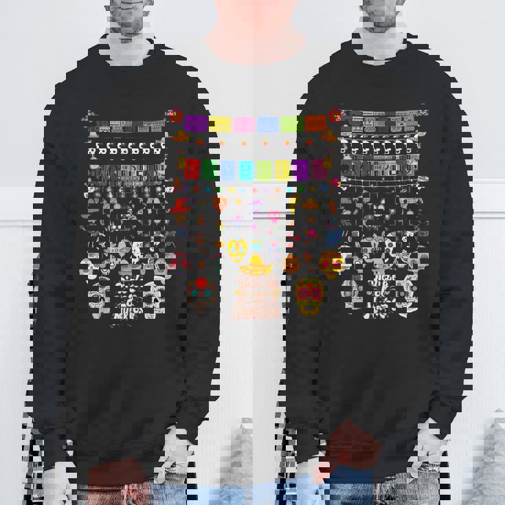 Fun Dia De Los Muertos メキシコシュガースカル スウェットシャツ 高齢者への贈り物