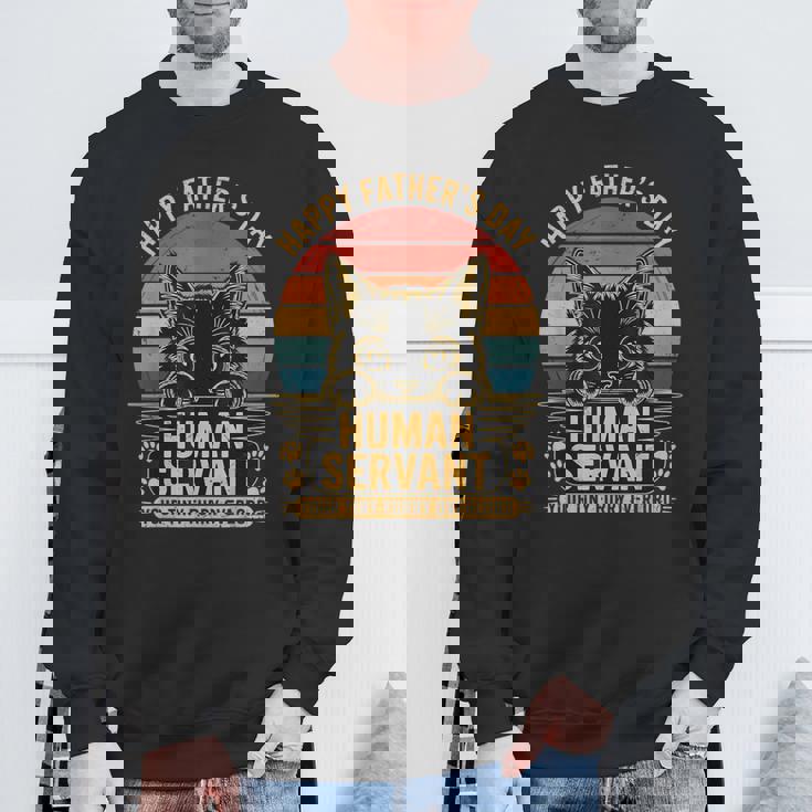Cat Dad Lover For Vintage Father's Day Meow Daddy Sweatshirt Gifts for Old Men
