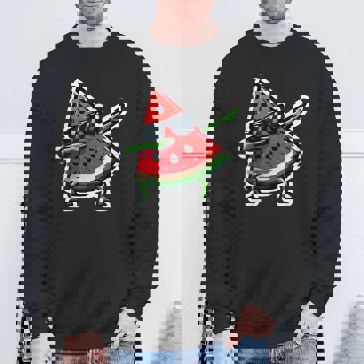 Dabbing スイカ サマーフルーツサングラス スイカ スウェットシャツ 高齢者への贈り物