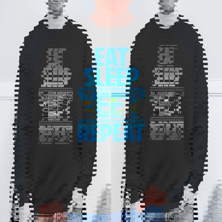 Eat Sleep Yeet Repeat Vintage Yeet Apparel Sweatshirt Gifts for Old Men