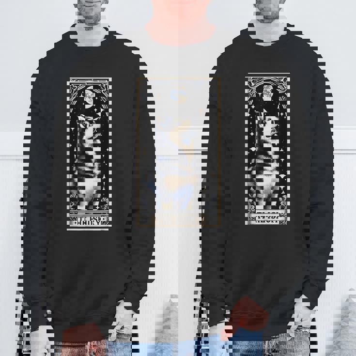 The Husky タロットカード メンズ レディース キッズ シベリアンハスキー スウェットシャツ 高齢者への贈り物