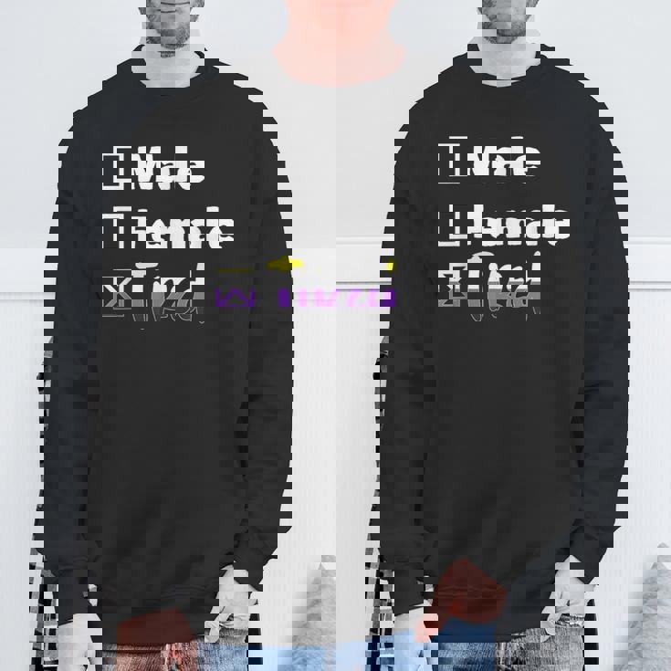 Lgbt プライド ノンバイナリー フラッグ ノンバイナリー スウェットシャツ 高齢者への贈り物