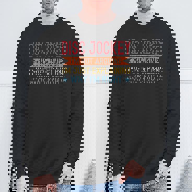 Profession Quote Disc Jockey スウェットシャツ 高齢者への贈り物
