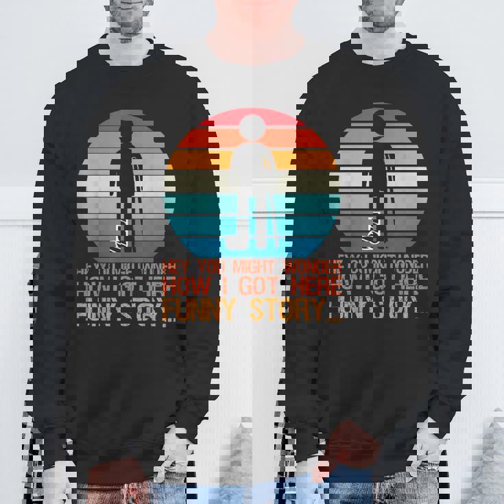 Recovery Broken Leg Get Well 衣装 怪我 足 足首 スウェットシャツ 高齢者への贈り物