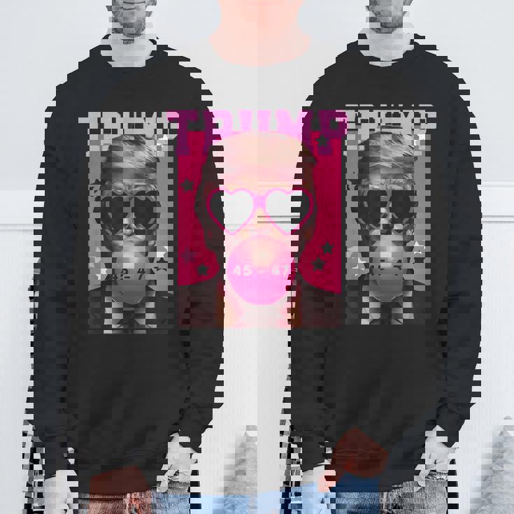 Trump 2024 メガネ&バブルガム ピンク スウェットシャツ 高齢者への贈り物