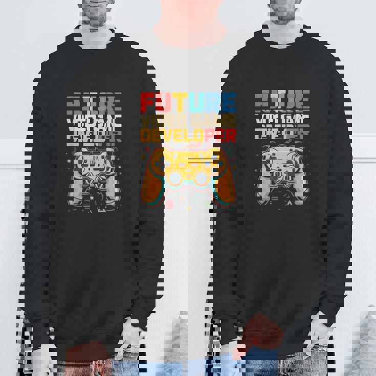 Futureideo Game Developer Gamer Coding Tech Geek スウェットシャツ 高齢者への贈り物