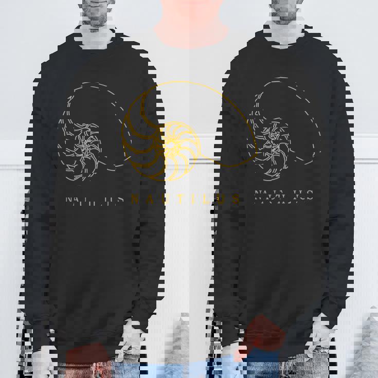 Golden Nautilus シェルtシャツ 海洋自然愛好家向け スウェットシャツ 高齢者への贈り物
