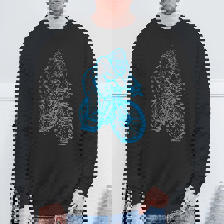 Gorilla サイクリング 自転車 クール モンキー おもしろい 動物 バイク スウェットシャツ 高齢者への贈り物