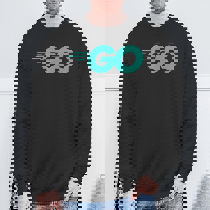 Goロゴ付きのgoプログラミング言語golang開発者 スウェットシャツ 高齢者への贈り物