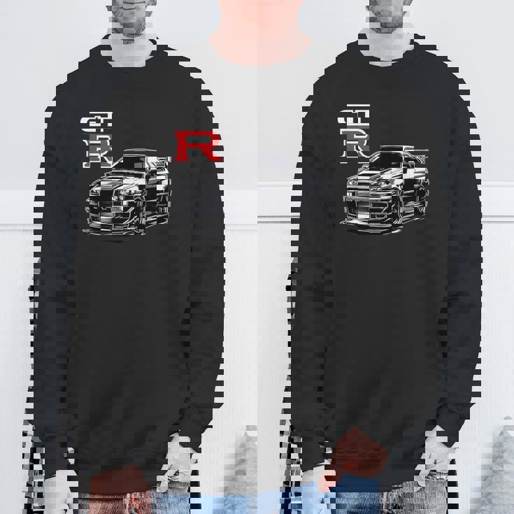 Gt R 34 レーシング ドラグ ドリフト Jdm Japan ストリートスポーツカー スウェットシャツ 高齢者への贈り物