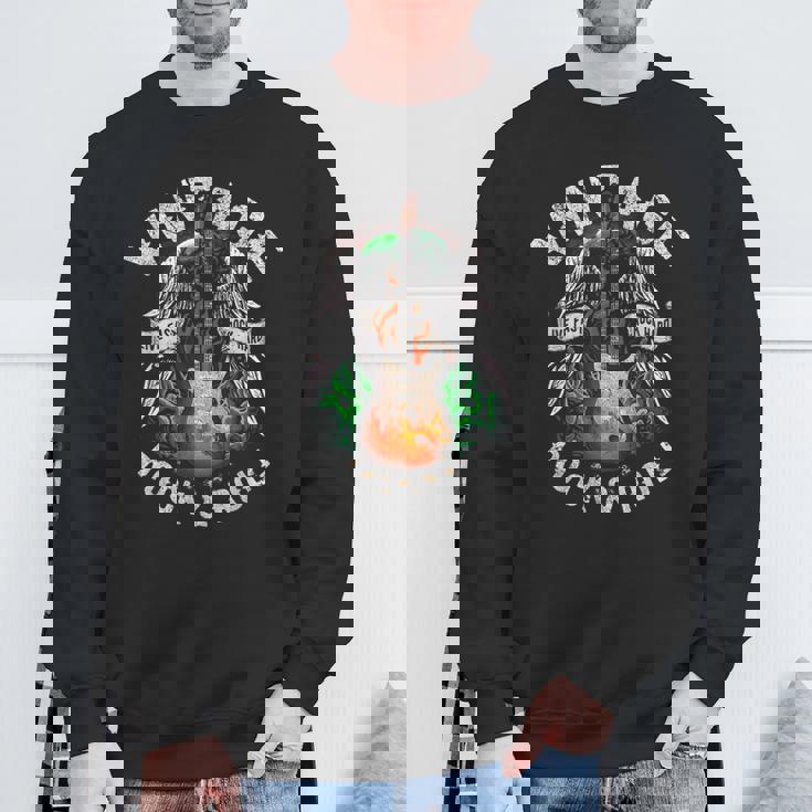 Guitarist Live-Fast Rock ハードロックンロール エレキギター スウェットシャツ 高齢者への贈り物