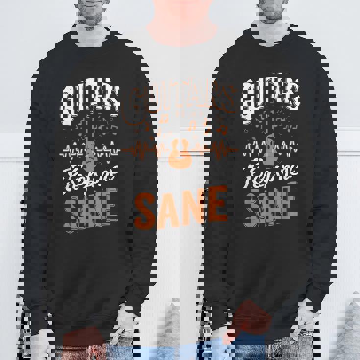 Guitars Keep Meane Pun Guitarists アコースティックギター スウェットシャツ 高齢者への贈り物