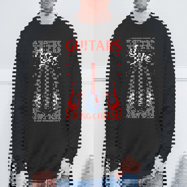 Guitars ストリングチーズ エレキギター付き スウェットシャツ 高齢者への贈り物