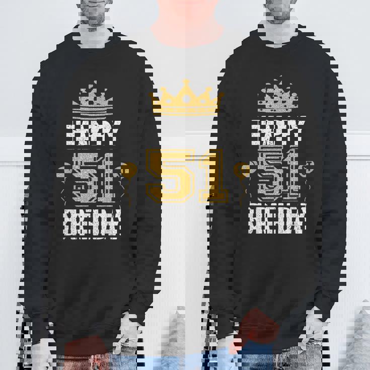 Happy 51St Birthday アイデア 51歳 男女用 スウェットシャツ 高齢者への贈り物