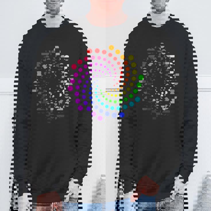 Happy Dot Day キッズ レインボー 水玉 スパイラル スウェットシャツ 高齢者への贈り物