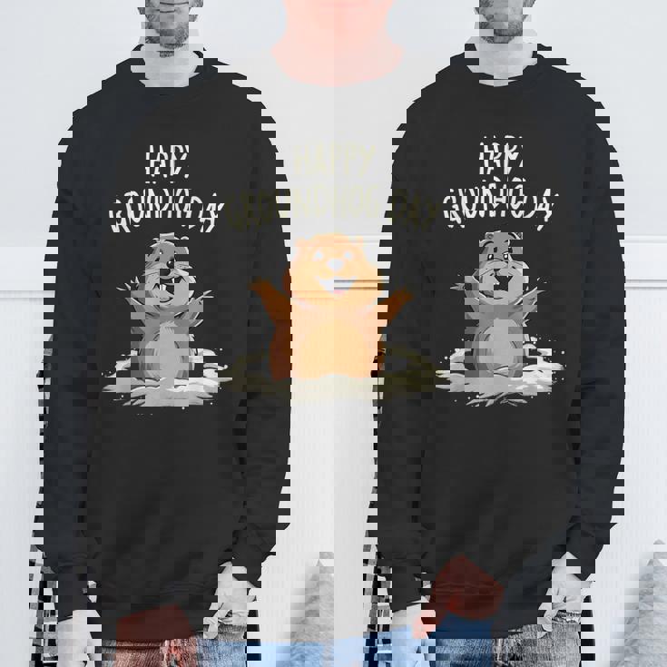 Happy Groundhog Day 2025 メンズ レディース キッズ スウェットシャツ 高齢者への贈り物