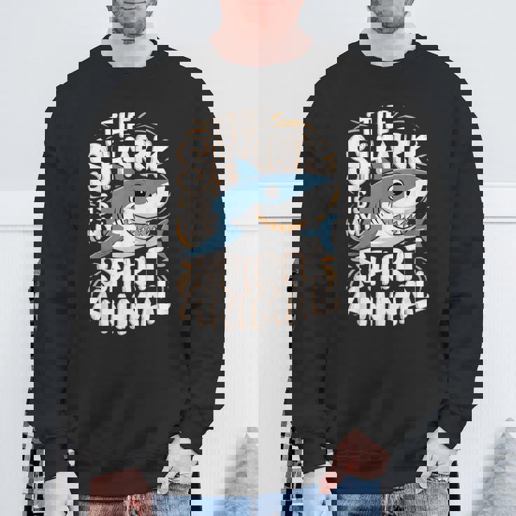 Thehark Is Mypirit アニマル 気まぐれなかわいいサメ スウェットシャツ 高齢者への贈り物