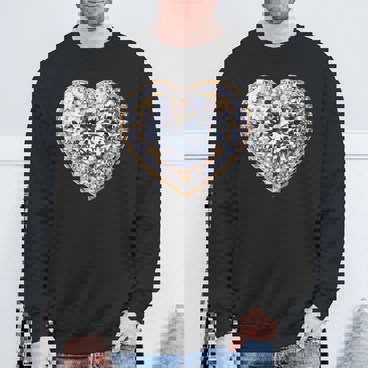 Heart Of Radiance ダイヤモンドエレガンスキラキラ スウェットシャツ 高齢者への贈り物