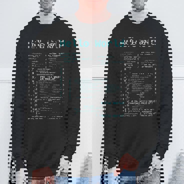 Hello World Includetdio Int Main スウェットシャツ 高齢者への贈り物